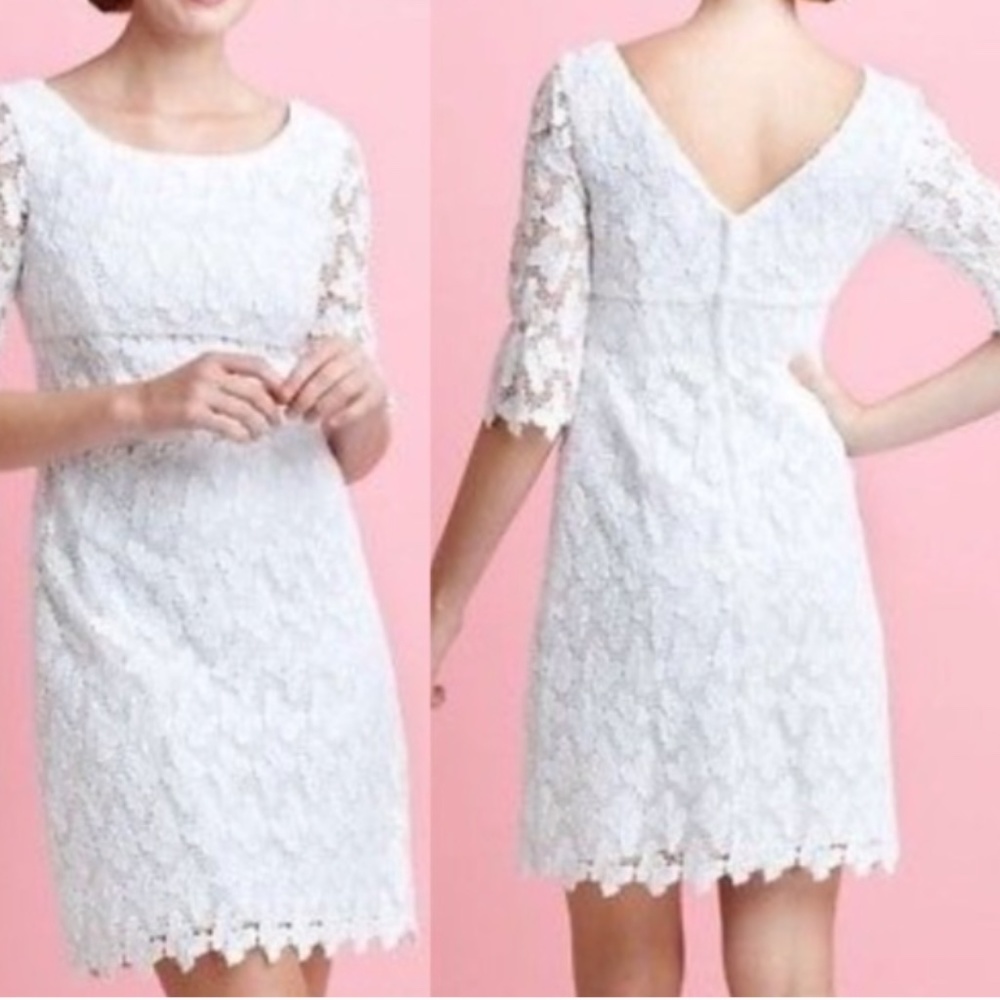 NWT Lilly Pulitzer White Butterfly Lace Dress - Picture 8 of 9
